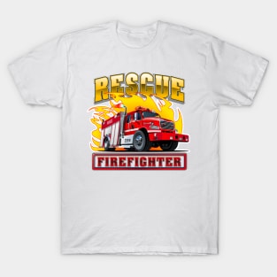 Cartoon Fire Truck T-Shirt